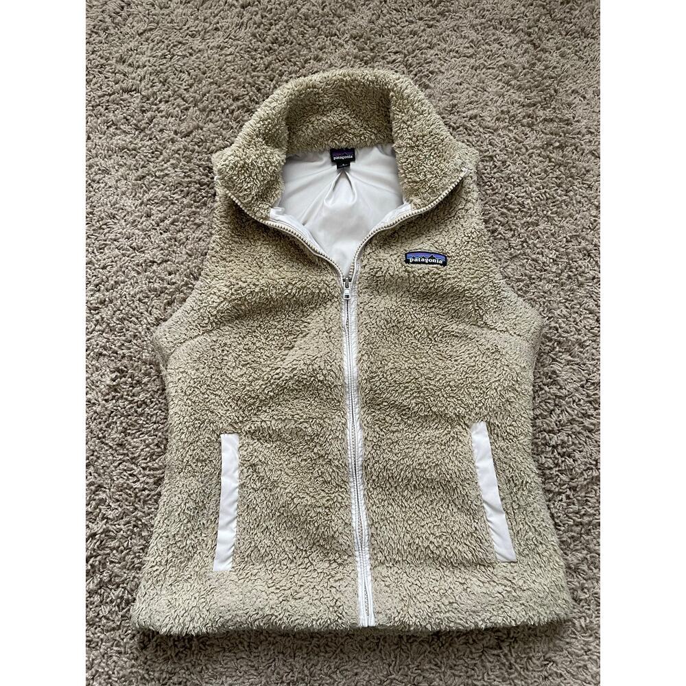 Patagonia Women's Los Gatos Fleece Vest Tan Cream size S - Picture 11 of 13